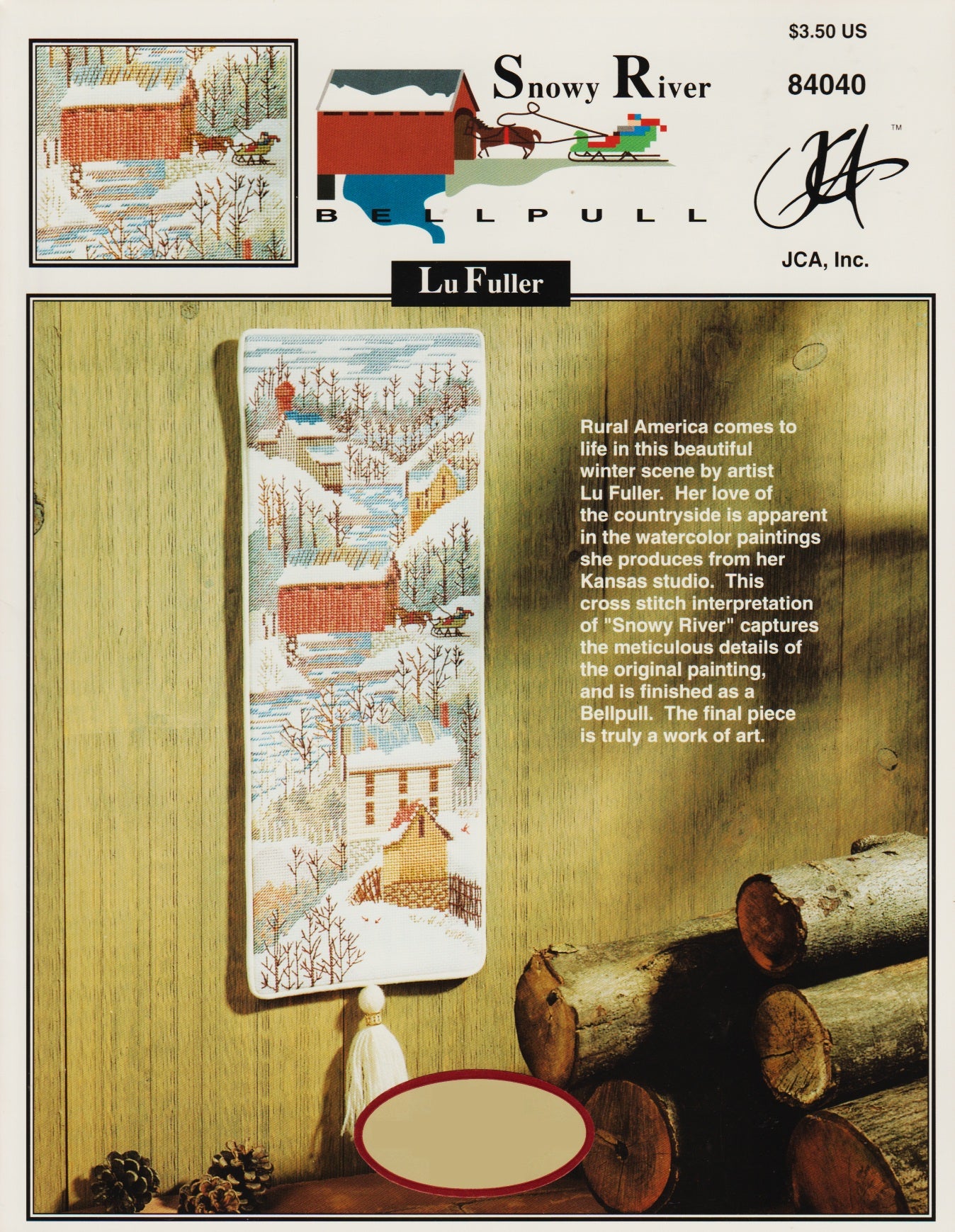 JCA Inc. Snowy River Bellpull 84040 cross stitch pattern