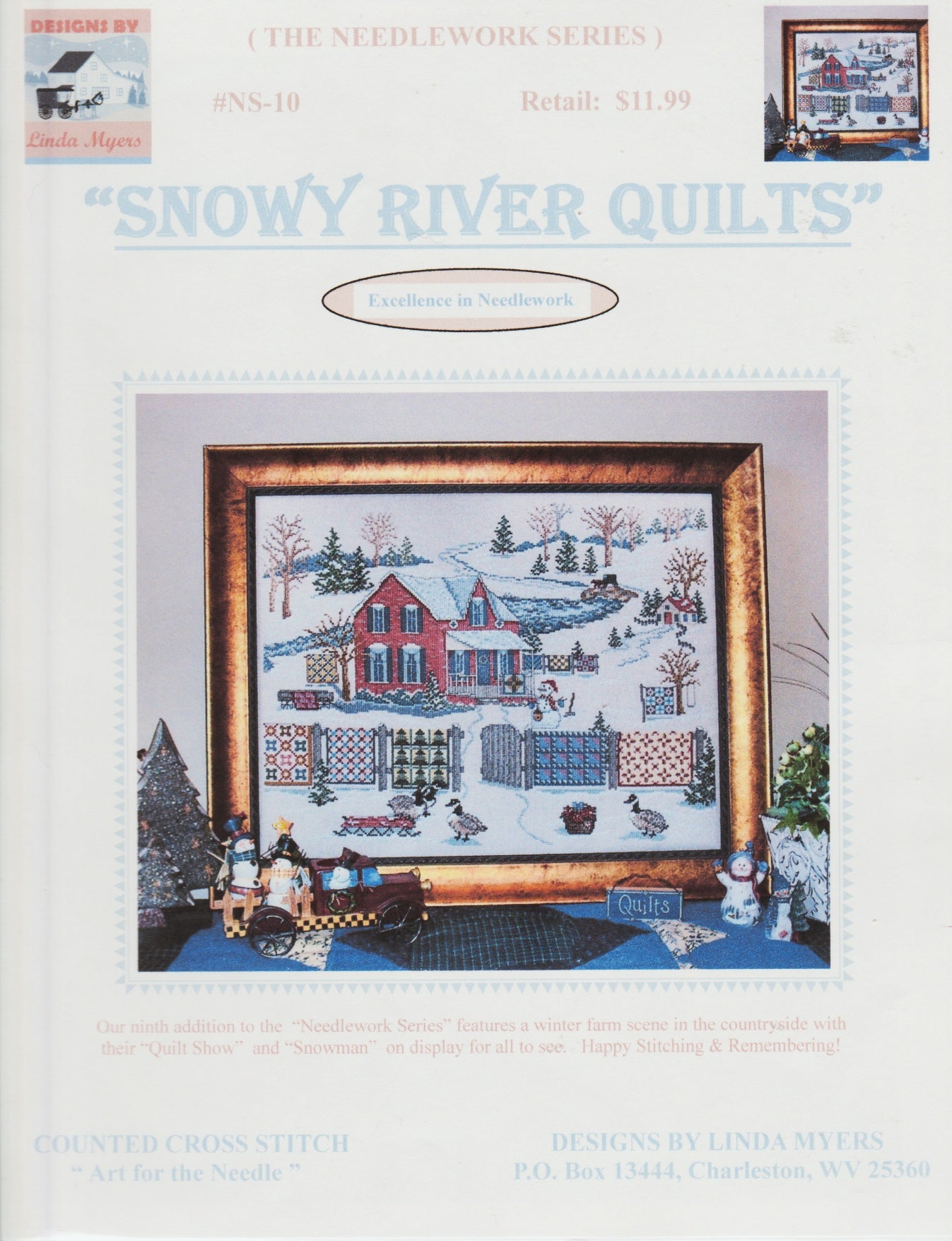 Linda Myers Snowy River Quilts NS-10 amish cross stitch pattern