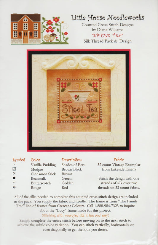 Little House Needleworks Spiced Tea cross stitch pattern