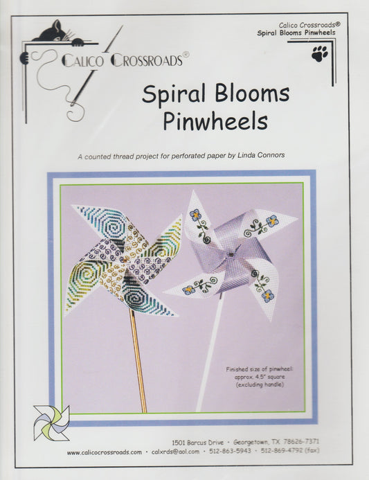 Calico Crossroads Spiral Blooms Pinwheels cross stitch pattern