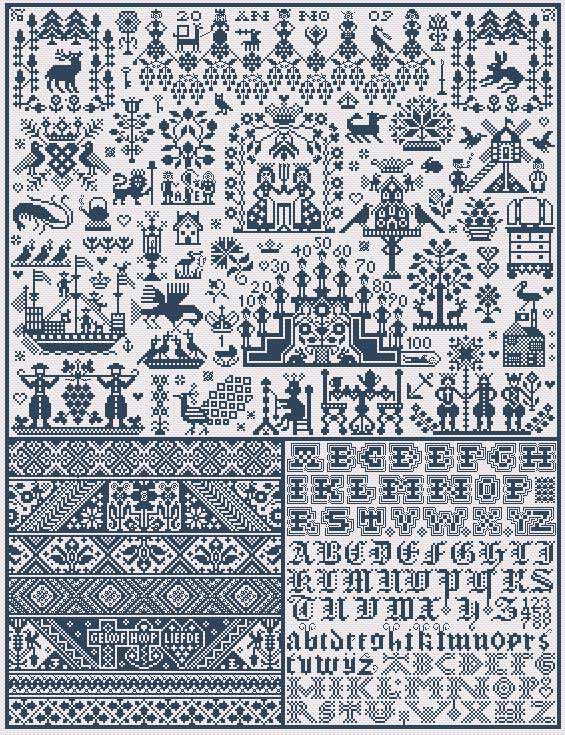 Long Dog Samplers Spirit of Marken cross stitch pattern