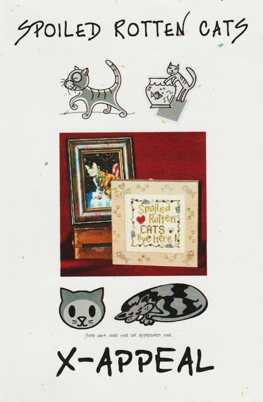 X-Appeal Spoiled Rotten Cats cross stitch pattern