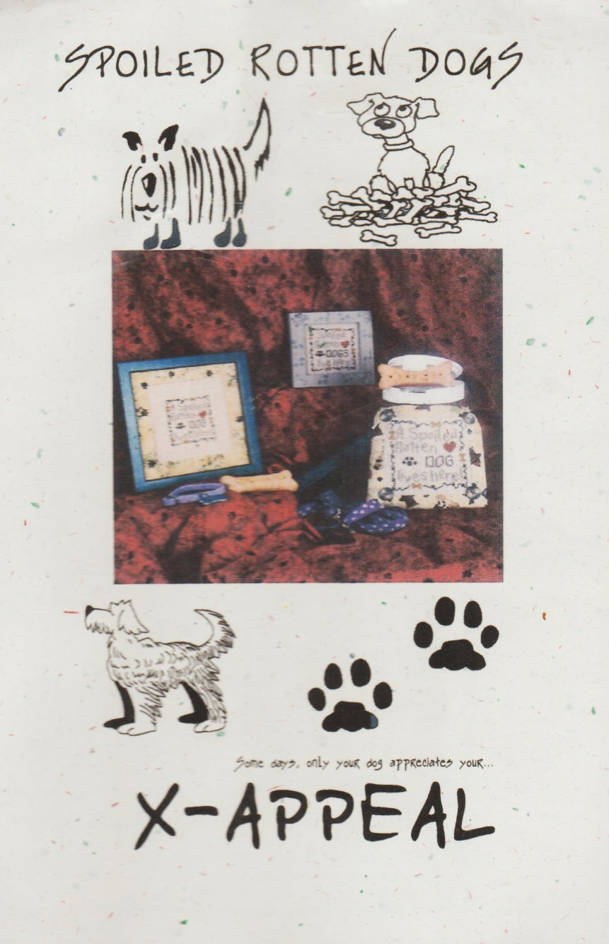 X-Appeal Spoiled Rotten Dogs cross stitch pattern