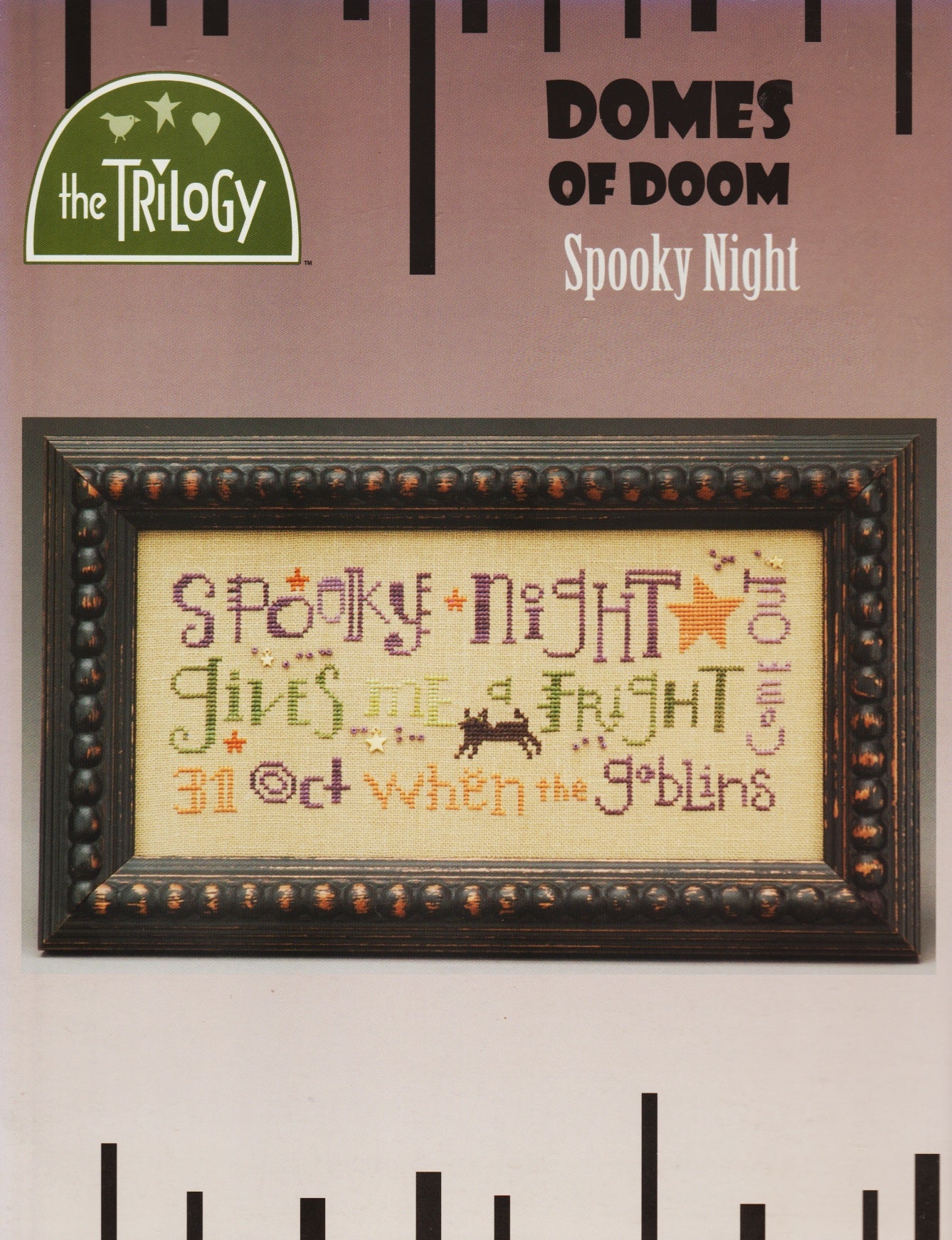 Trilogy Spooky Night Domes of Doom Halloween cross stitch pattern