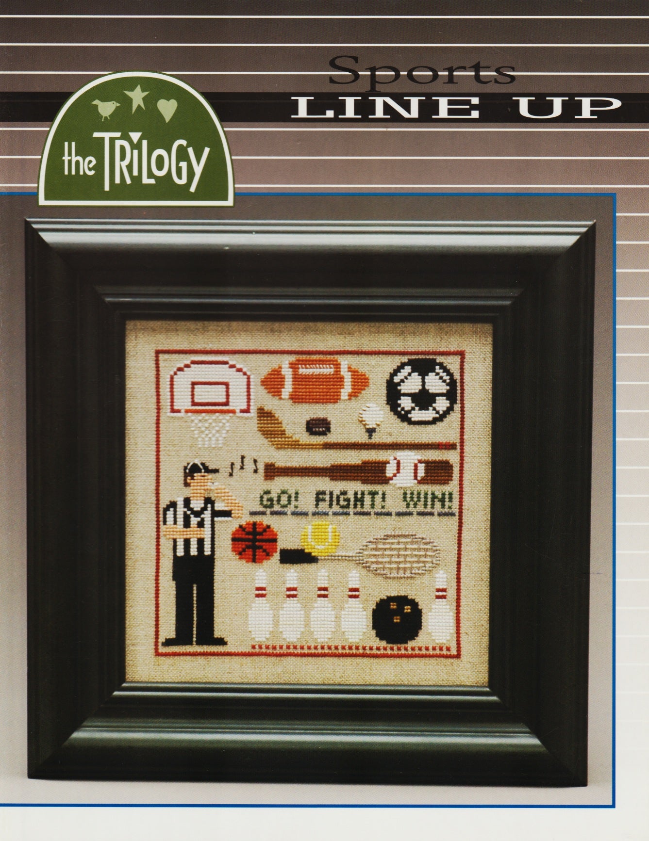 Trilogy Sports Line Up cross stitch pattern