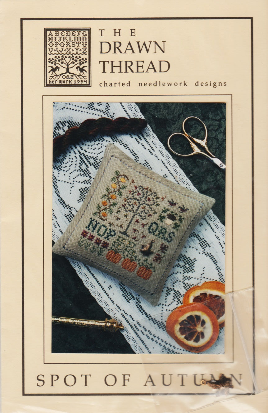 The Drawn Thread Spot of Autumn cross stitch pattern