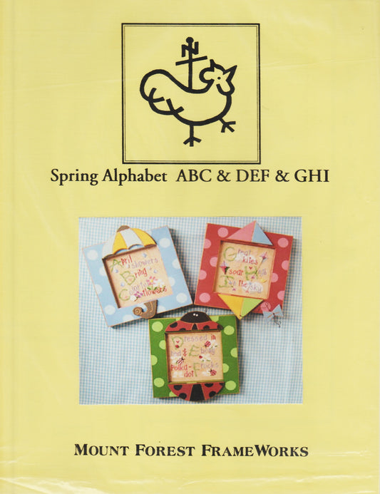 Mount Forest frameWorks Spring Alphabet ABC & DEF & GHI cross stitch pattern