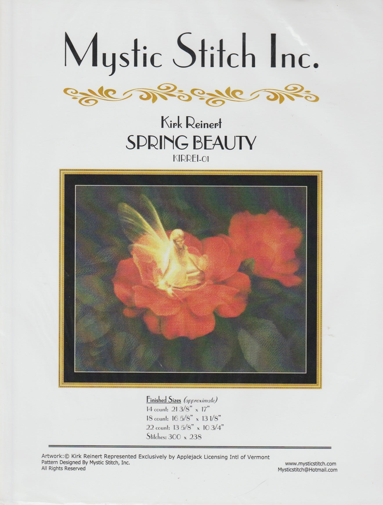 Mystic Stitch Spring Beauty KIRREI-01 flower cross stitch pattern