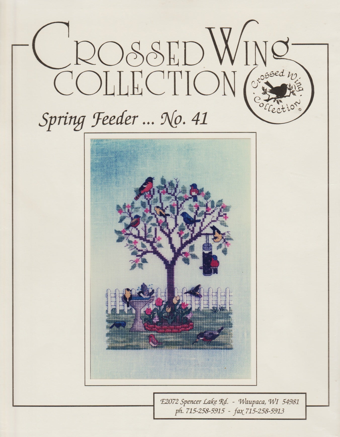 Crossed Wing Collection Spring Feeder 41 cross stitch pattern