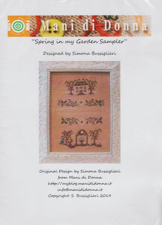 Mani Di Donna Spring In My Garden primitive cross stitch pattern