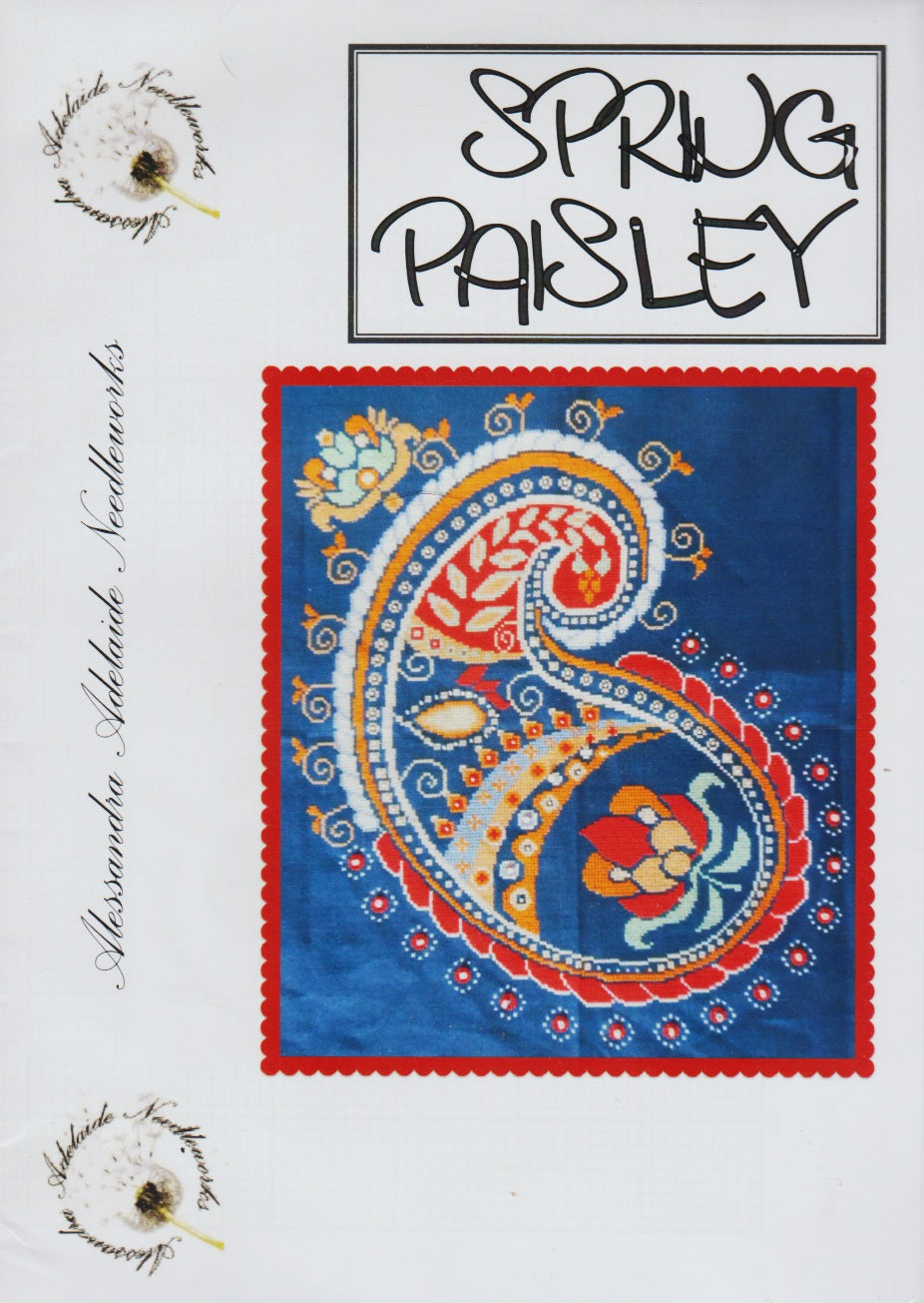 Alessandra Adelaide Spring Paisley cross stitch pattern
