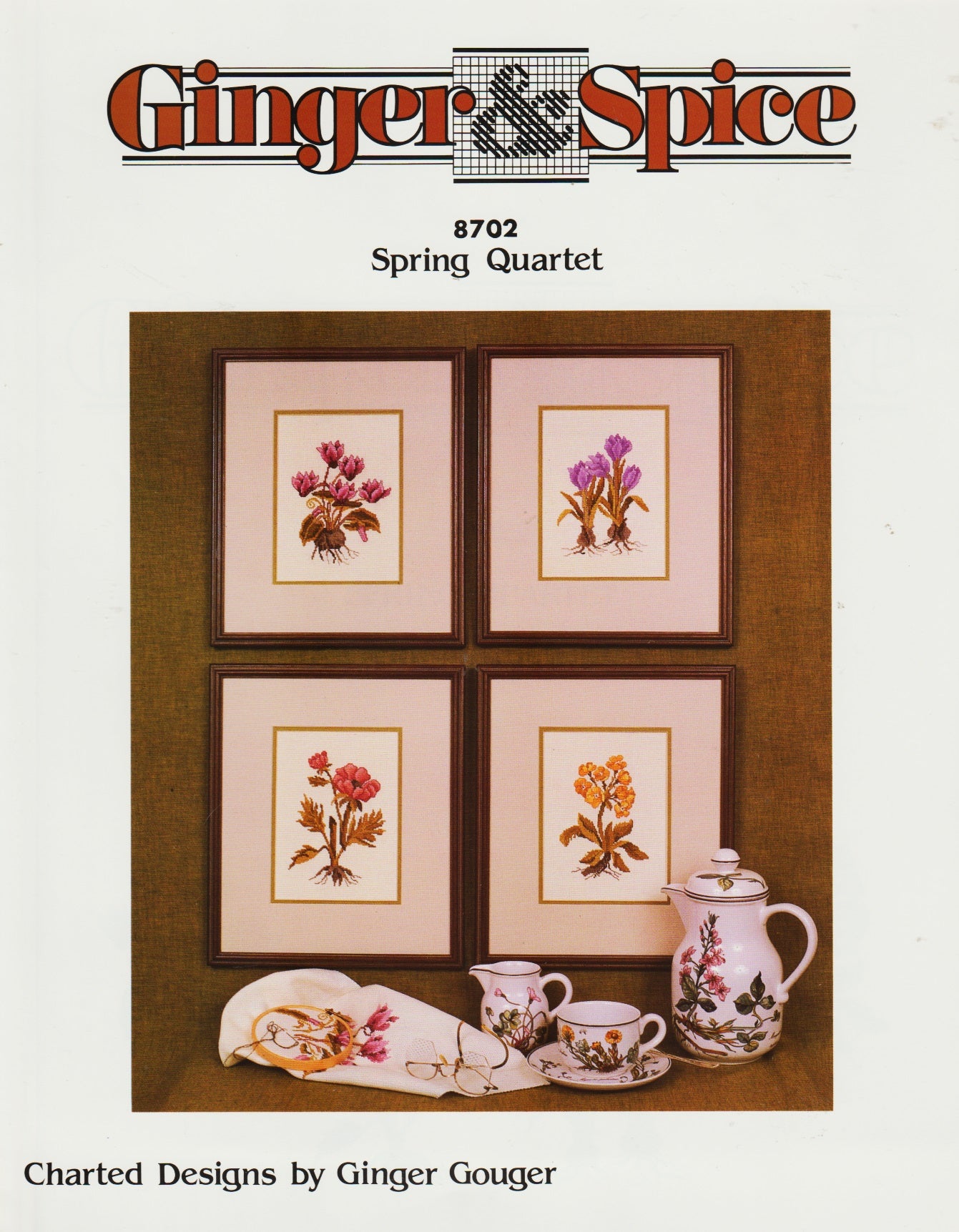 Ginger & Spice Spring Quartet cross stitch pattern