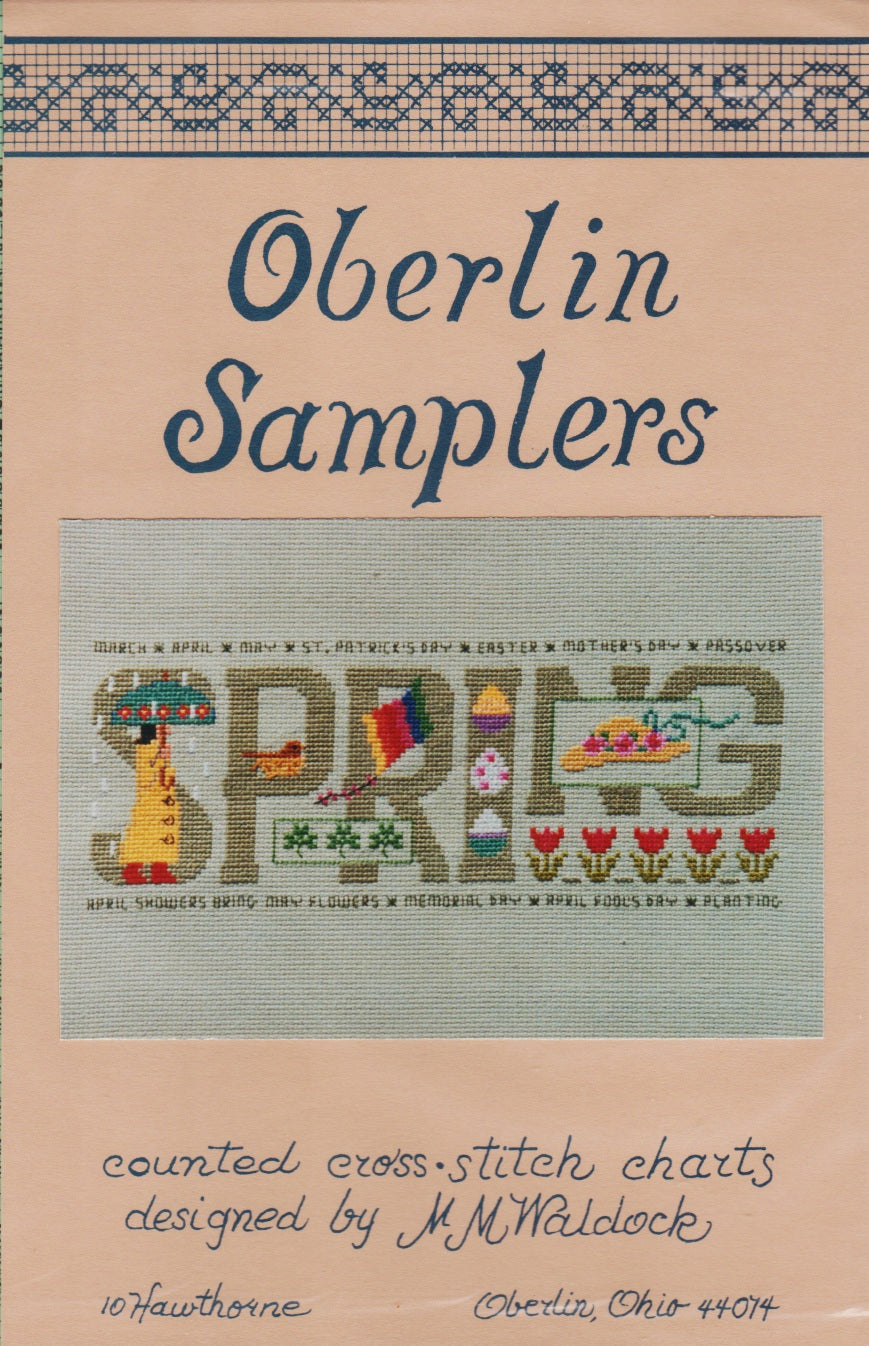Oberlin Spring cross stitch pattern