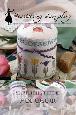 Heartstring Samplery Springtime Pin Drum cross stitch pattern