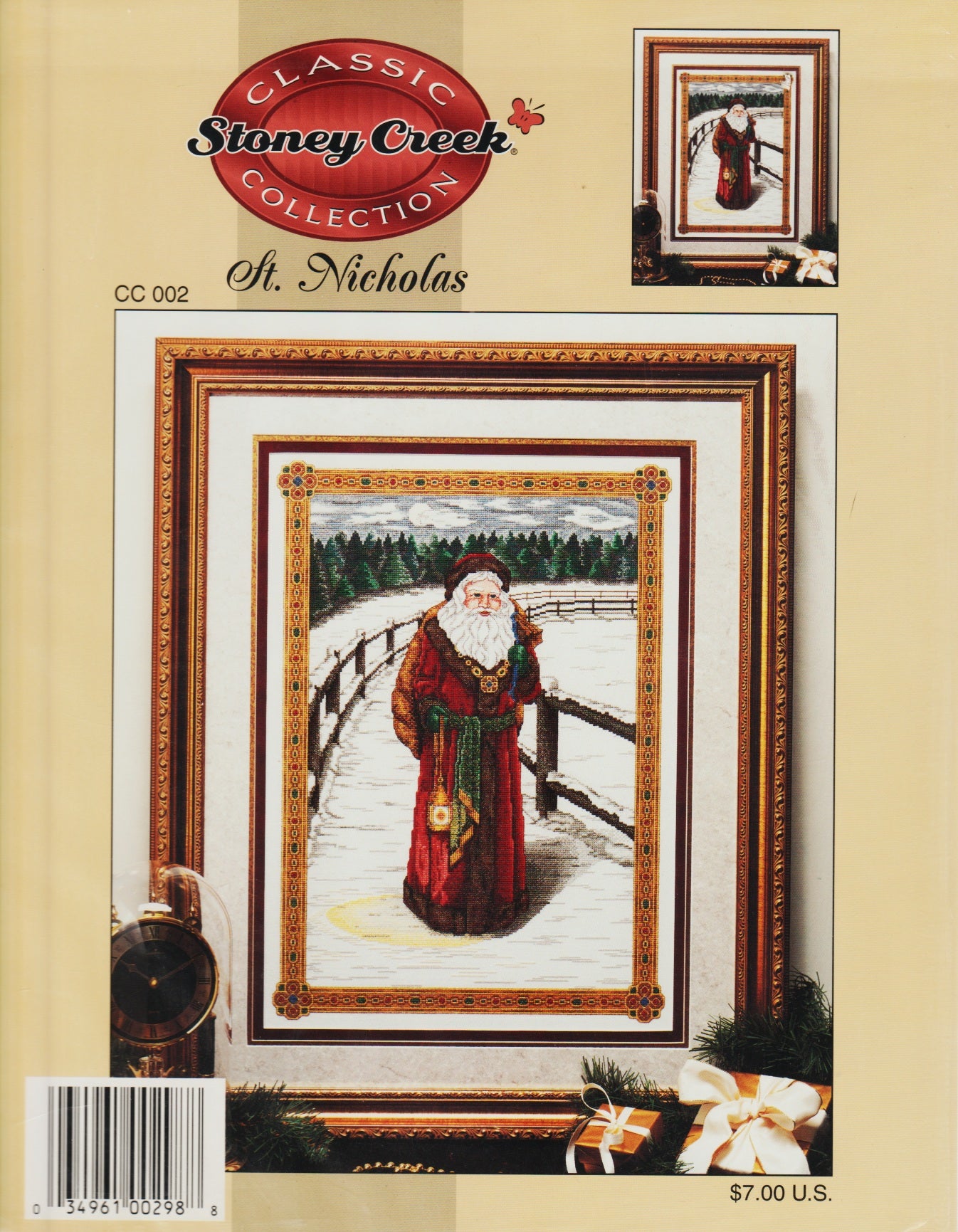 Stoney Creek St. Nicholas CC002 Christmas Santa cross stitch pattern