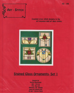 Art-Stitch Stained Glass Ornaments - Set 1 cross stitch pattern
