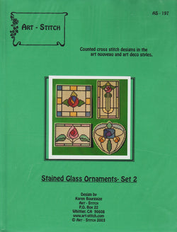 Art-Stitch Stained Glass Ornaments - Set 2 cross stitch pattern