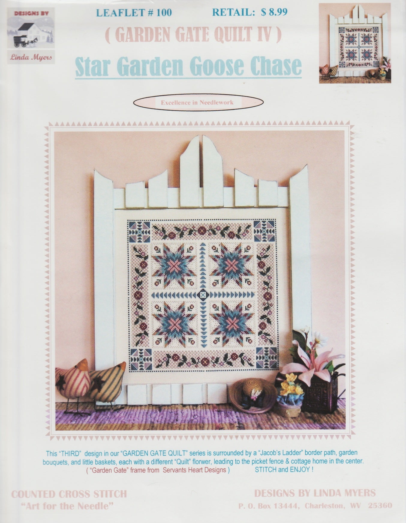 Linda Myers Star Garden Goose Chase 100 cross stitch pattern