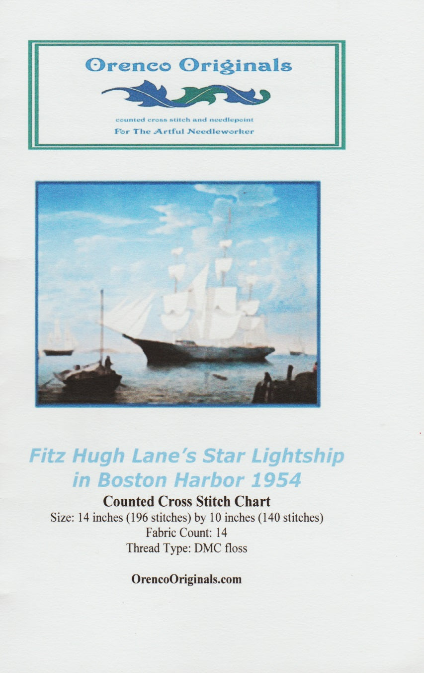 Orenco Originals Star Lightship in Boston Harbor 1954 cross stitch pattern