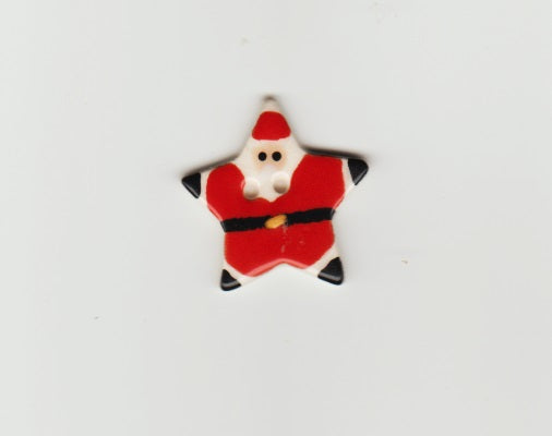 Star Santa ceramic button