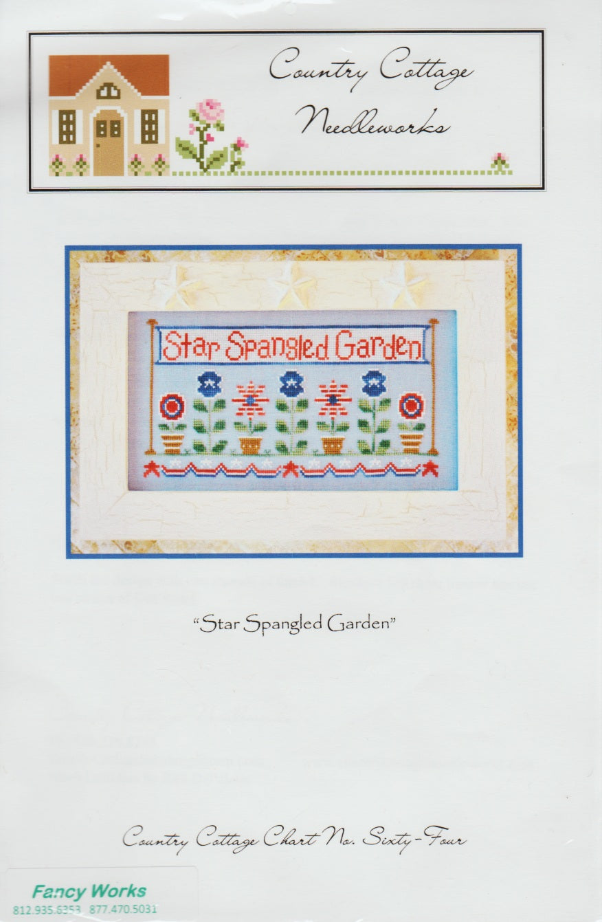 Little House Needleworks Star Spangled Garden LHN64 cross stitch pattern