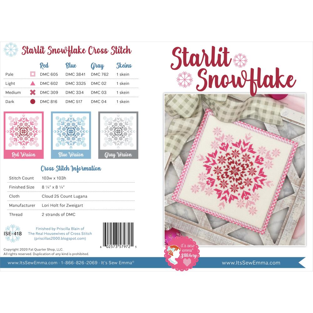 It's Sew Emma Starlit Snowflake cross stitch pattern