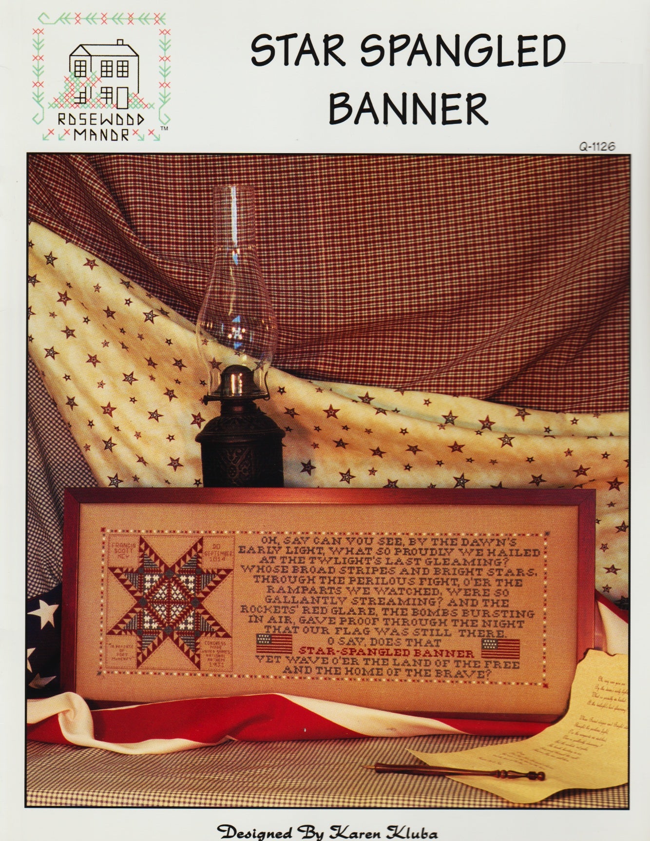 Rosewood Manor Star Spangled Banner Q-1126 cross stitch pattern