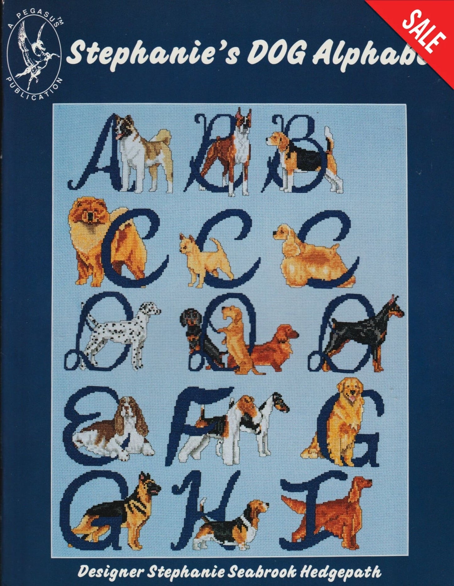 Pegasus Stephanie's DOG Alphabet 199 cross stitch pattern