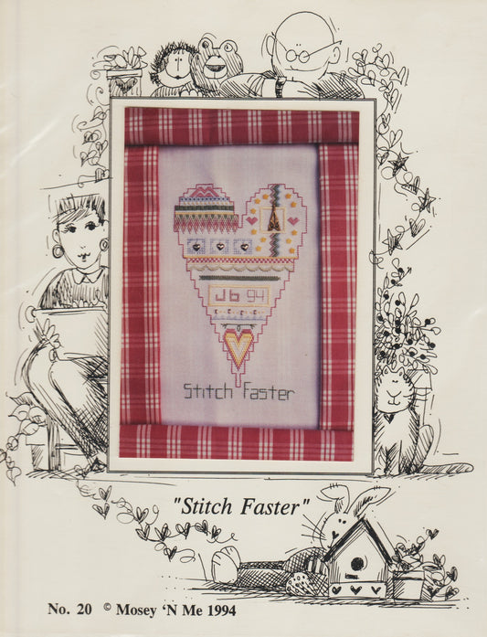 Mosey &#39;N Me Stitch Faster 20 cross stitch pattern