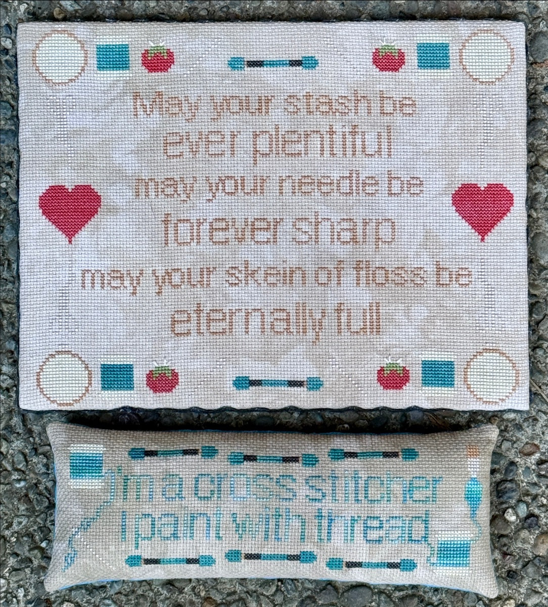 Sambrie Stitches Stitcher's Blessing cross stitch pattern