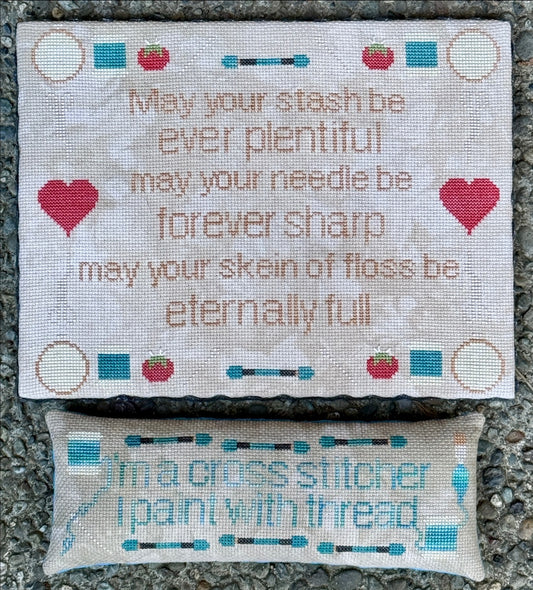 Sambrie Stitches Stitcher's Blessing cross stitch pattern