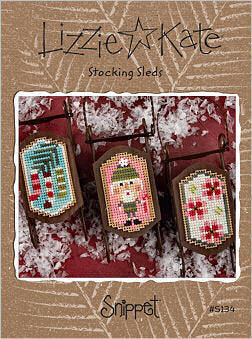 Lizzie Kate Stocking Sleds S134 cross stitch pattern
