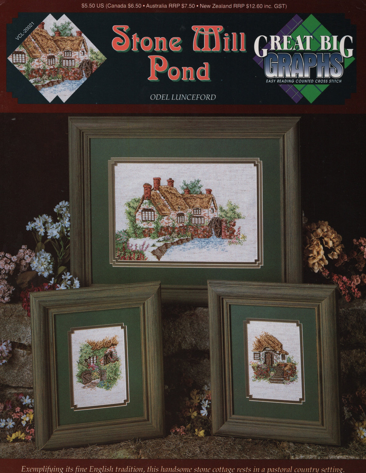 Great Big Graphs Stone Mill Pond VCL-20021 cross stitch pattern