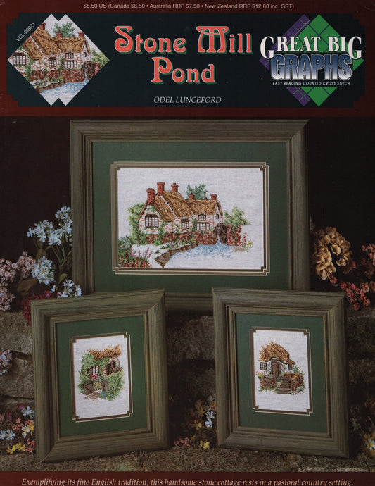 Great Big Graphs Stone Mill Pond VCL-20021 cross stitch pattern