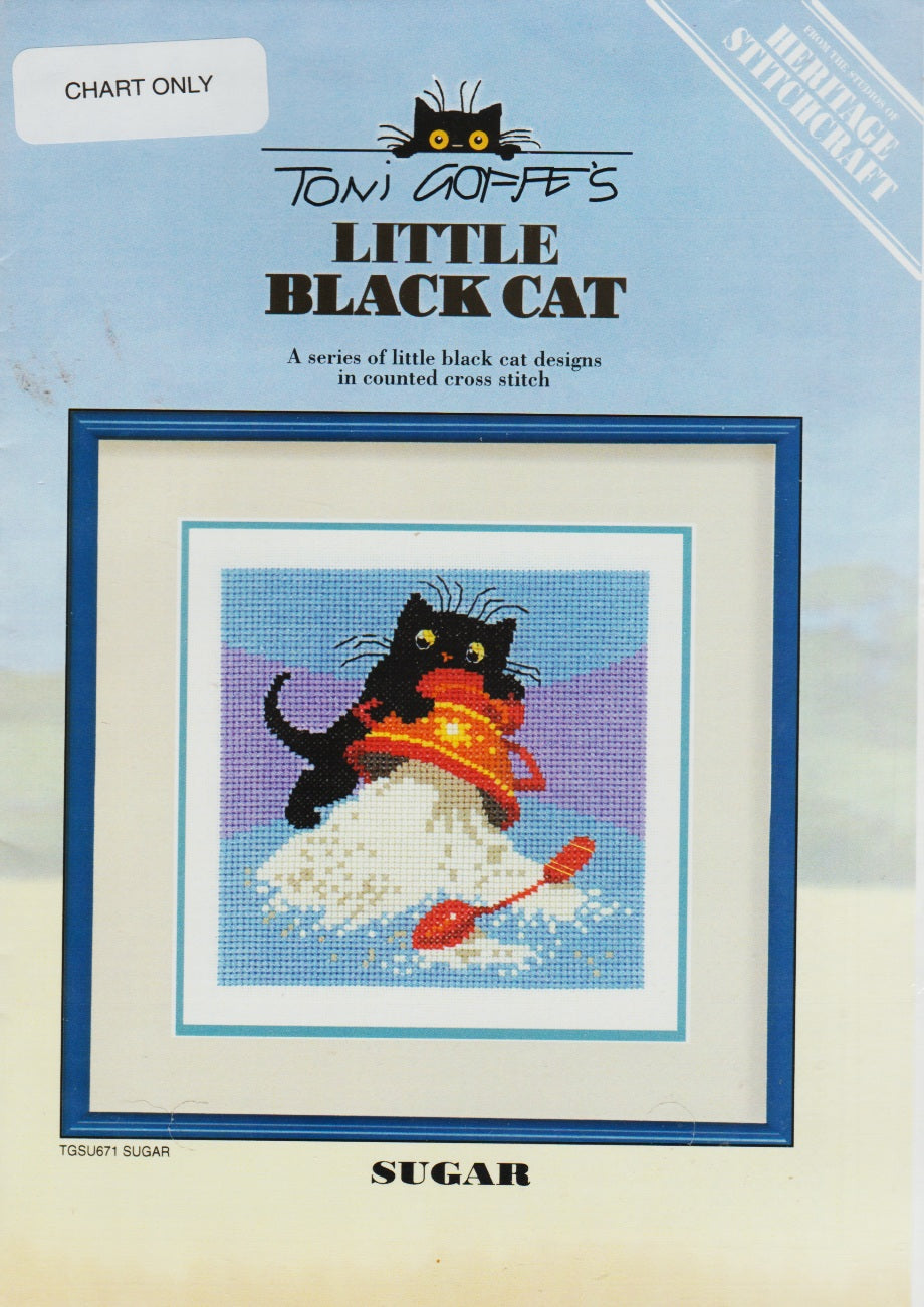Heritage Stitchcraft Sugar - Little Black Cat TGSU671 cross stitch pattern