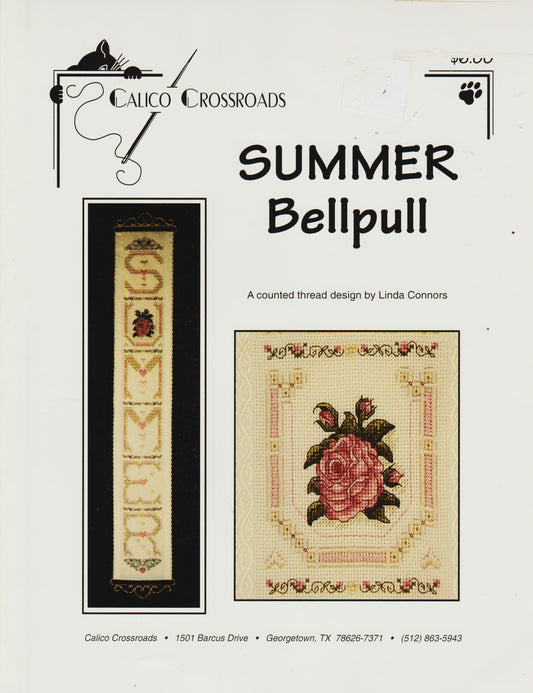 Calico Crossroads Summer Bellpull cross stitch pattern