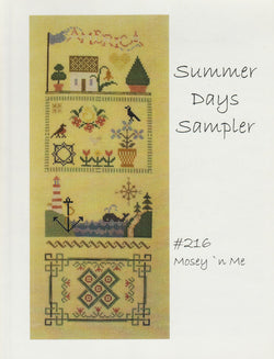 Mosey 'N Me Summer Days Sampler 216 cross stitch pattern