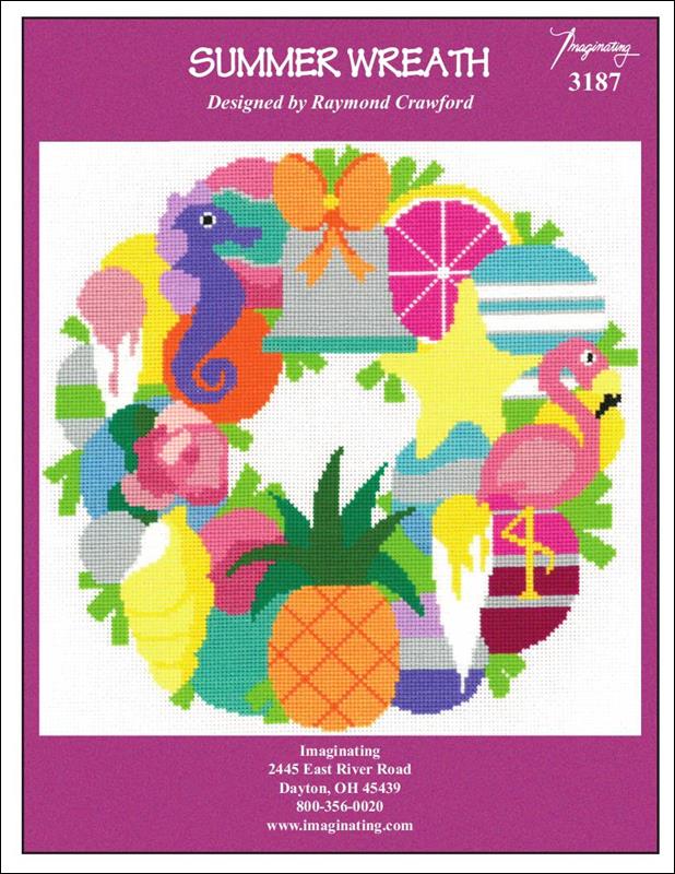 Imaginating Summer Wreath 3187 cross stitch pattern