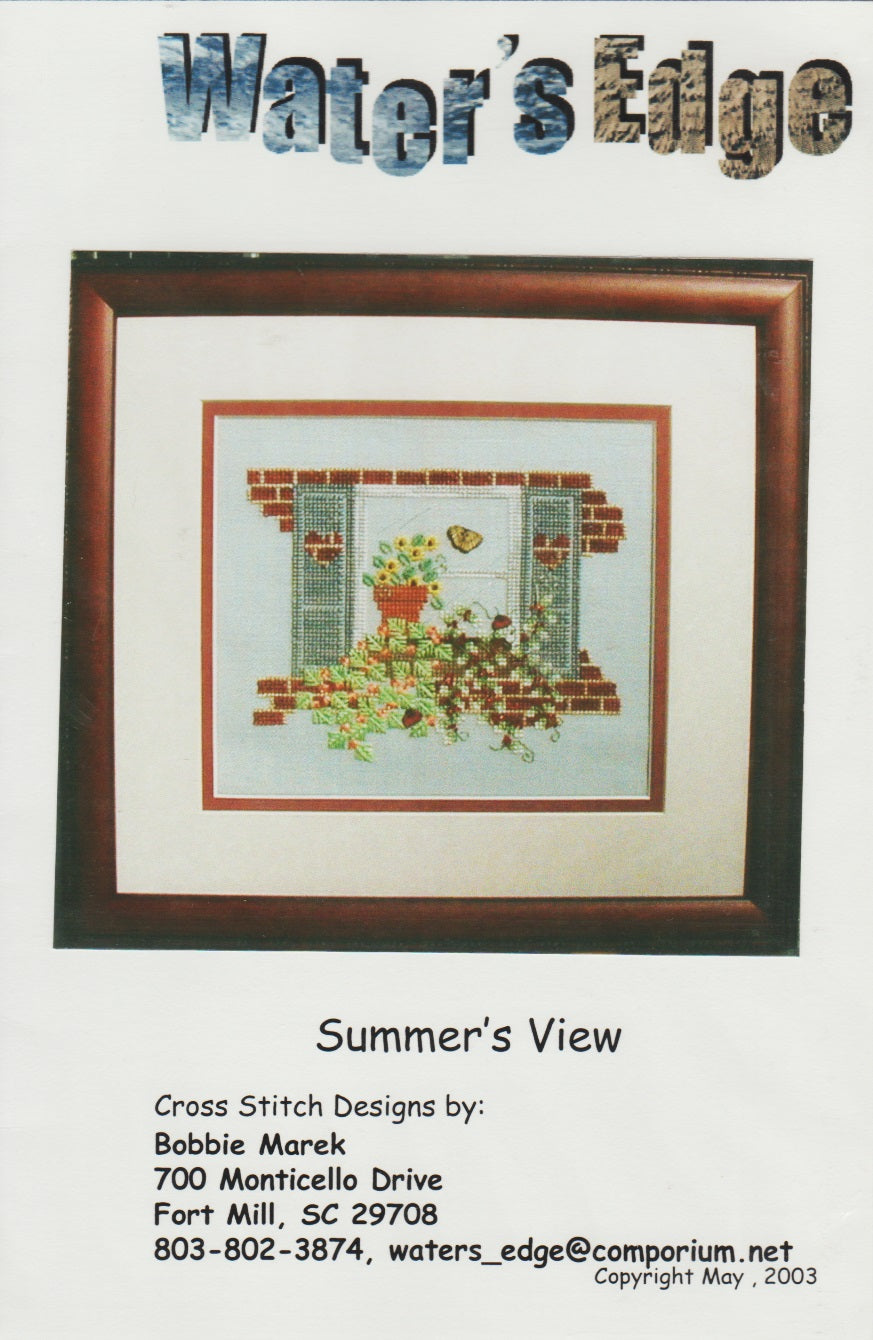 Waters Edge Summer's View cross stitch pattern