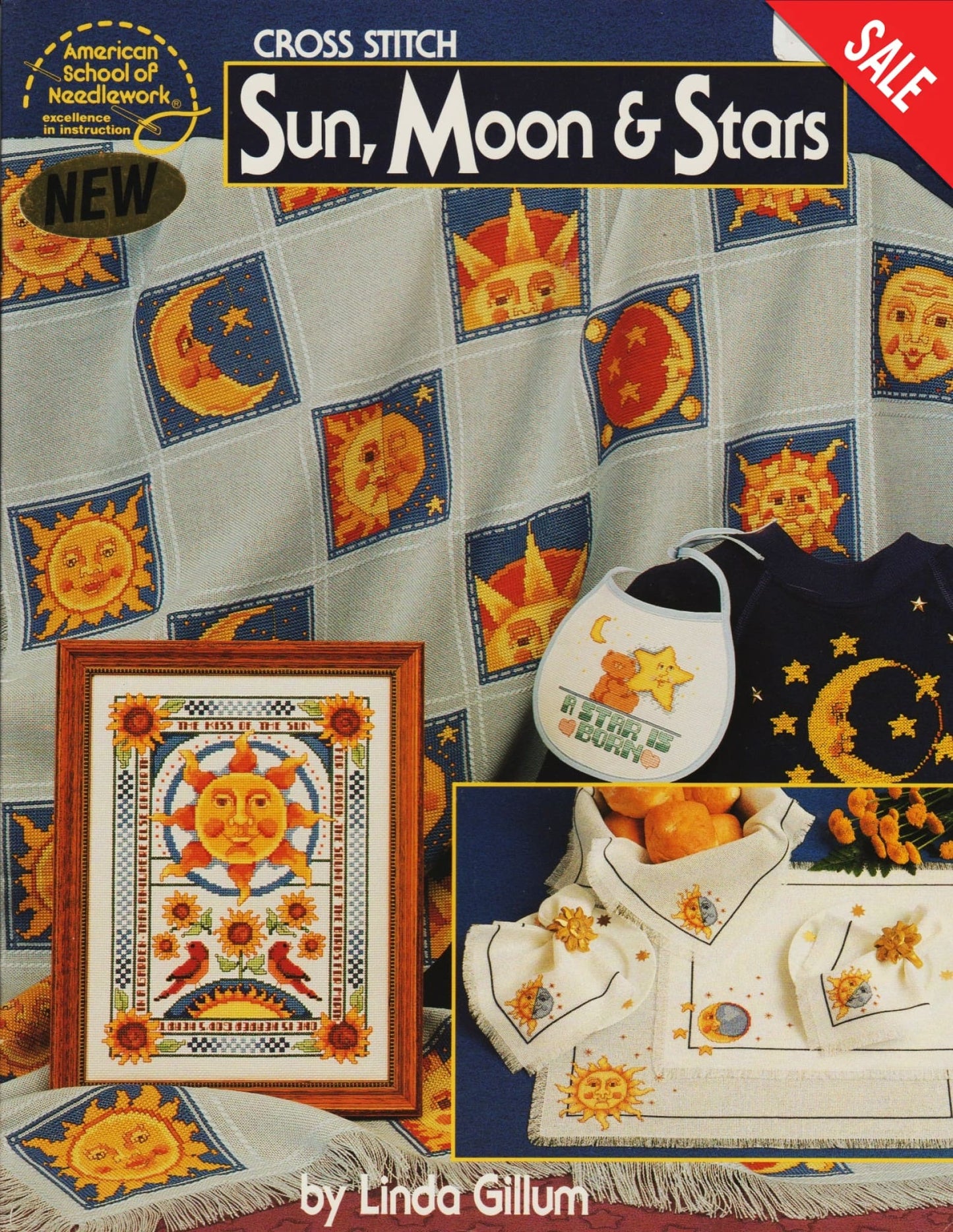 American School of Needlework Sun, Moon & Stars 3612 cross stitch pattern