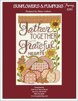 Imaginating Sunflowers & Pumpkins 3291 cross stitch pattern