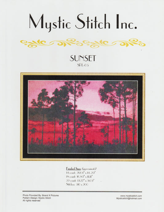 Mystic Stitch Sunset SPL-05 cross stitch pattern