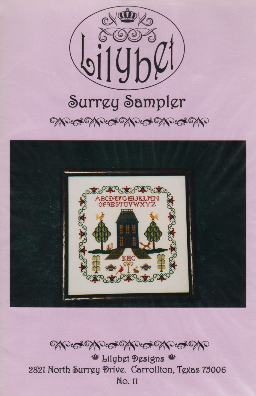 Lilybet Surrey Sampler cross stitch pattern