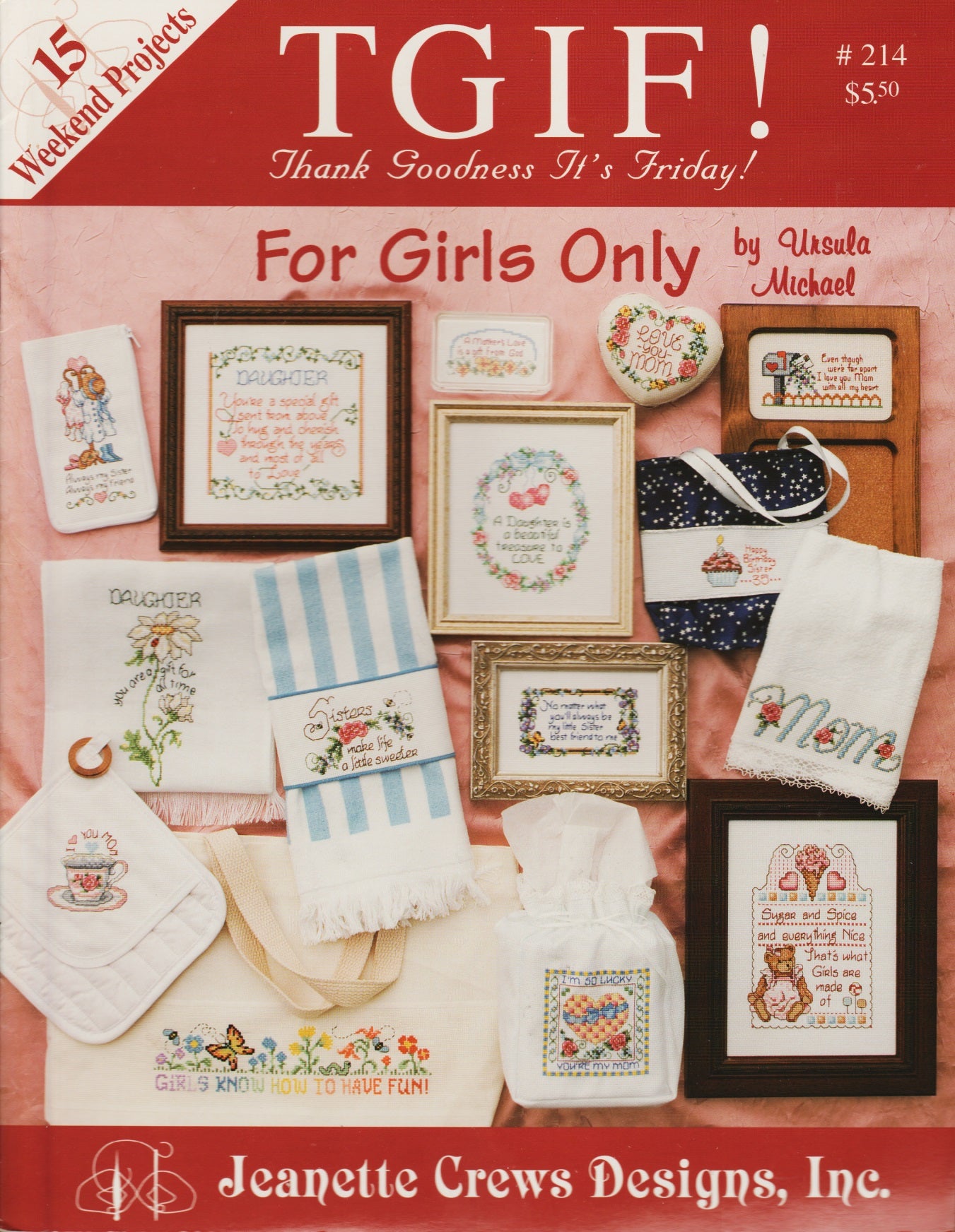 Jeanette Crews TGIF For Girls Only 214 cross stitch pattern