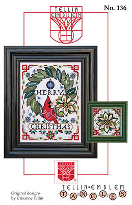 Tellin Emblem Tangled Tidings - Merry Christmas cross stitch pattern