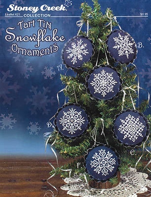 Stoney Creek Tart Tin Snowflake Ornaments LFT621 cross stitch pattern