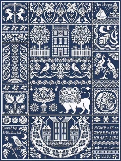 Long Dog Samplers Taylor's Lion cross stitch pattern