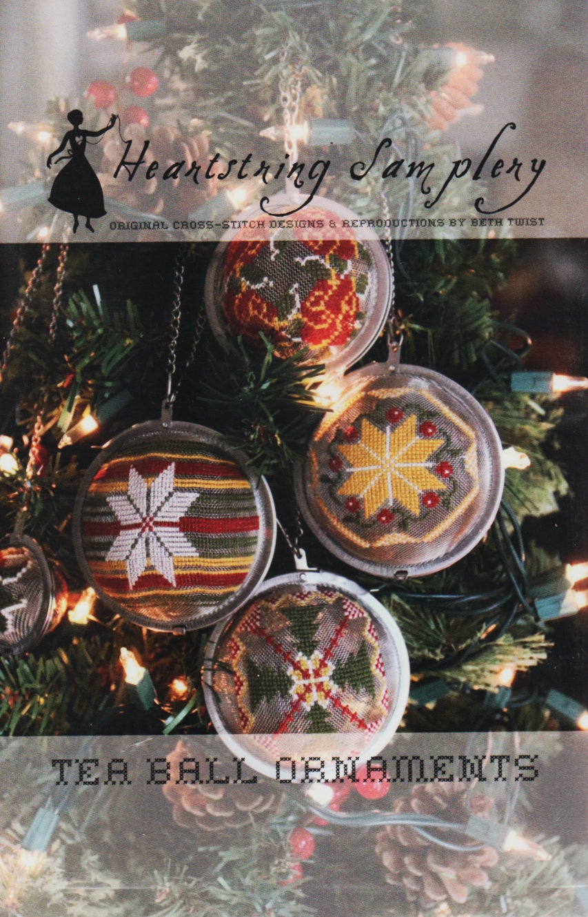 HeartString Samplery Tea Ball Ornaments christmas ornament cross stitch pattern