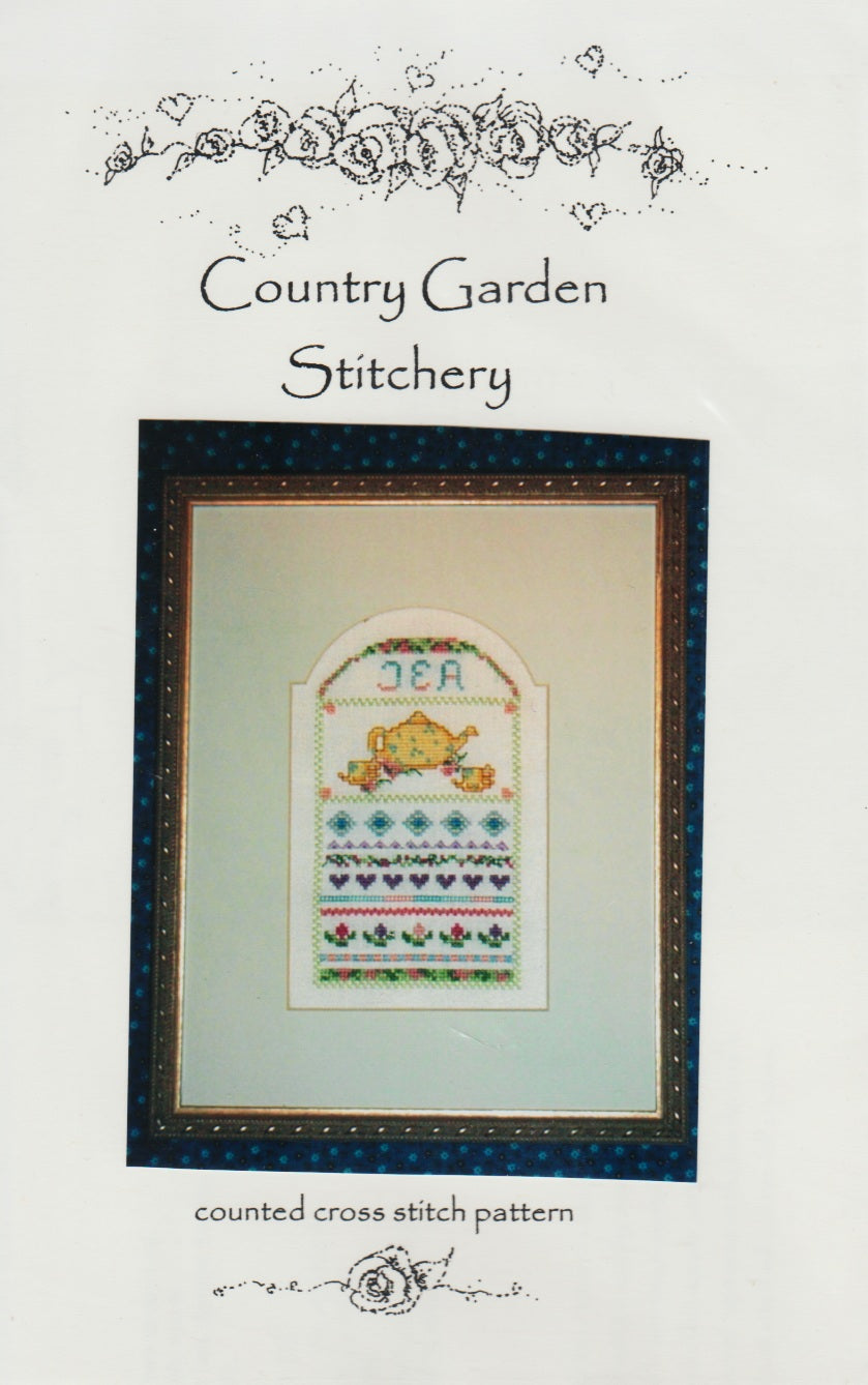Country Garden Stitchery Tea Sampler cross stitch pattern