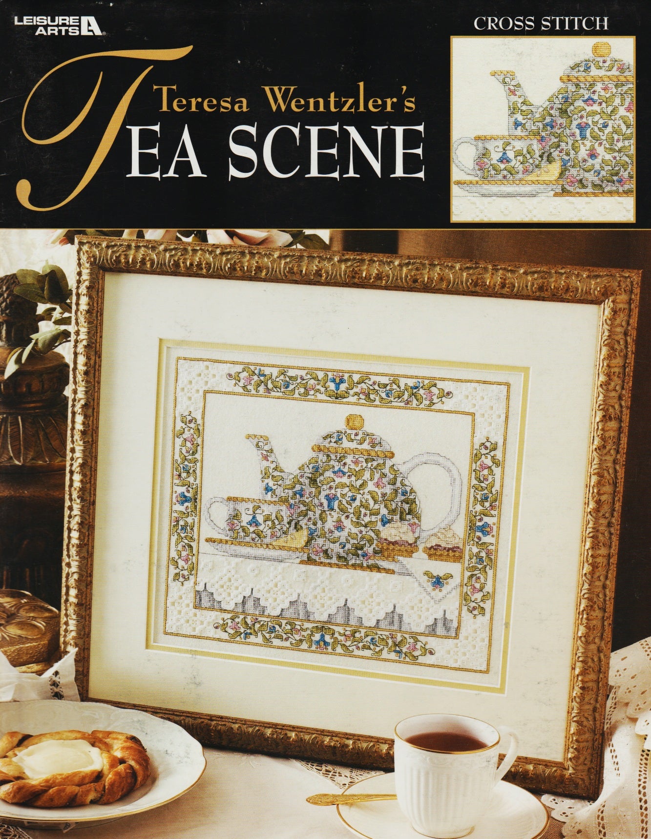 Leisure Arts Teresa Wentzler Tea Scene 3544 cross stitch pattern